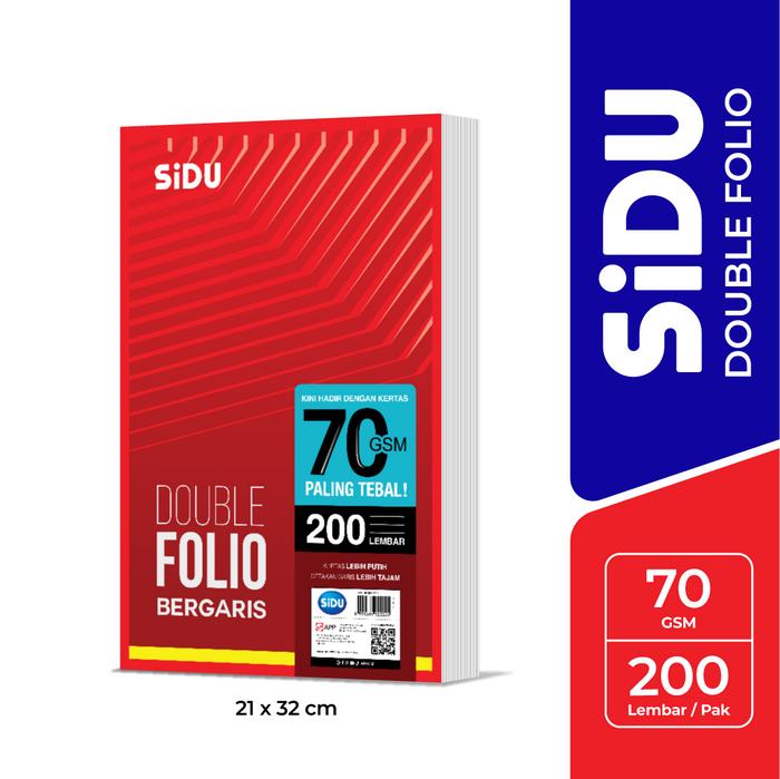 Gambar SiDU Double Folio Bergaris 200 lembar 70 GSM - Spesifikasi dari SiDU Official Kab. Bogor Tokopedia