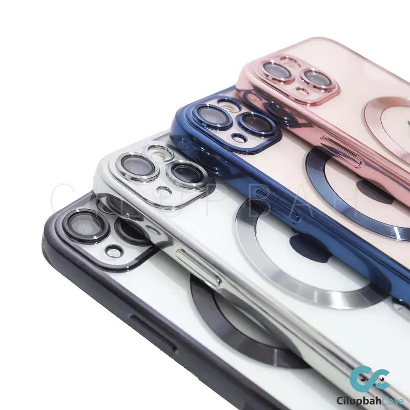 Clear Magsafe Electroplating LensGuard Case for iPhone 11 12 13 14 15 Plus Pro Max 6