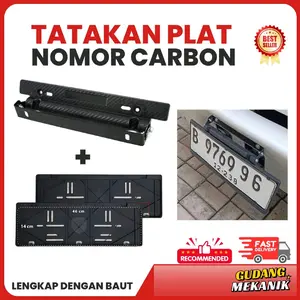 Paket Tatakan Plat Nomor Mobil JDM 1 Pcs & Astra 1 Set Car Baut