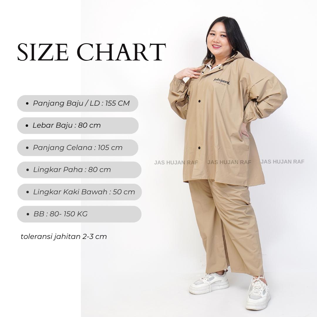 RAF Jas Hujan Jumbo 3xl-6xl Pria Wanita Dewasa Kain PVC 025 Anti Air Anti Rembes