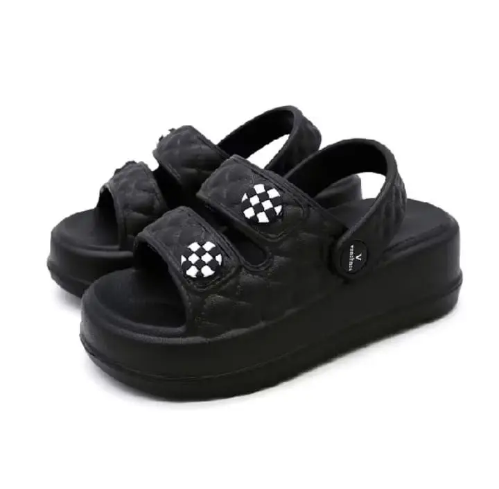 Sandal Slip-On Anak Cewek Sendal Anak Perempuan Karet Empuk Kekinian Bandua Wedges