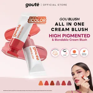 Goute Goublush Cream Blush for Cheek | Blendable High Pigmented Lightweight Blush On