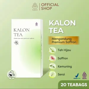 Minuman Kalon Green Tea  Saffron Premium - Teh Hijau Berkualitas Tinggi ISI 20 PCS/Kotak BEST SELLER Air Greentea rempah