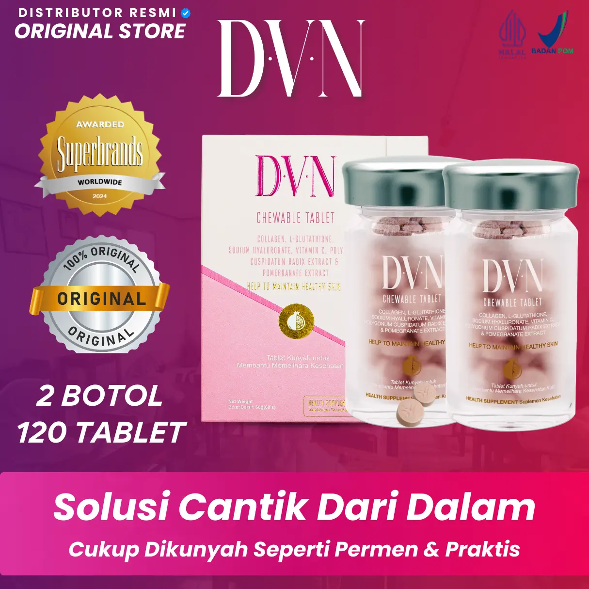 DVN ORIGINAL LIVE 2 Box  | DVN COLLAGEN ORIGINAL AMAN UNTUK SEMUA KULIT