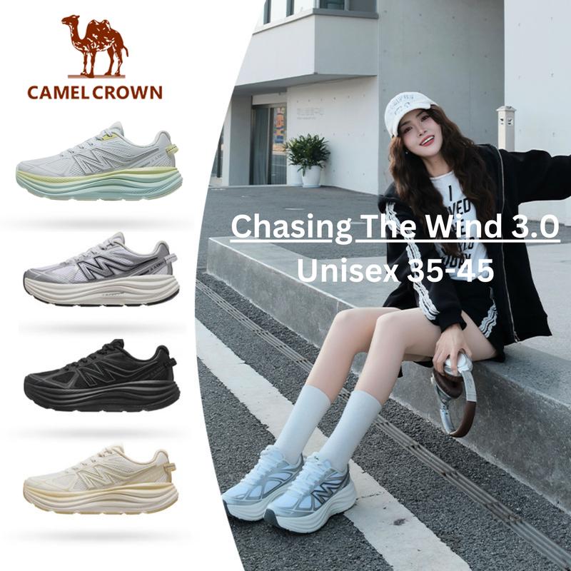 【Chasing The Wind 3.0 Camel Crown Giày chạy bộ mùa xuân và mùa hè Giày thể thao đế mới cho nam và nữ Giày thể thao ngoài trời nhẹ, thoải mái và thoáng khí K15B097046/K25B097039