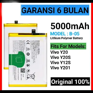 Baterai B-05 For: Vivo Y20 / Vivo Y20S / Vivo Y12S / Vivo Y201 Battery Batrai Batre Original 100% Termurah