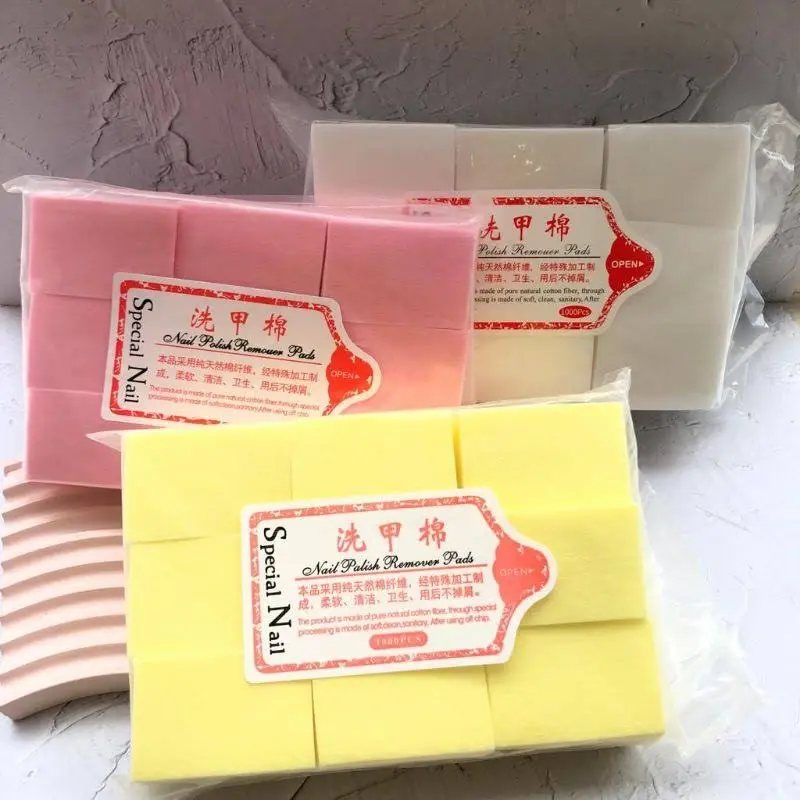 ￼NAIL POLISH REMOVER LINTFREE WIPES PINK 1000 PCS - KAPAS NAIL ART REMOVER
