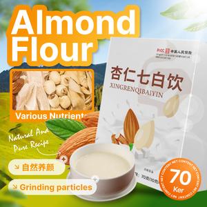 Satiating Almond Seven-White Breakfast Blend: Instant Meal Replacement Powder with Dietary Fiber & Yam - 70g/7 Packets
