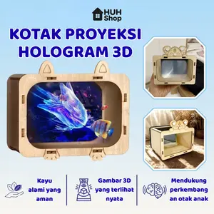 Kotak Proyeksi Hologram 3D, Memutar Video 3D Dari Ponsel, Perkembangan Otak, Sains Dan Teknologi Shop HUH