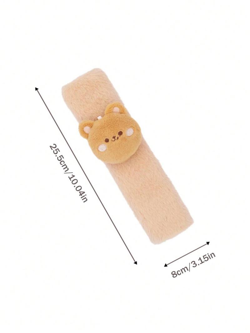 Product Introduction of 2-piece set Cute Cartoon Car Seat Belt Shoulder Protection Plush Bear Rabbit Car Anti Lock Shoulder Cover All Year Round 6