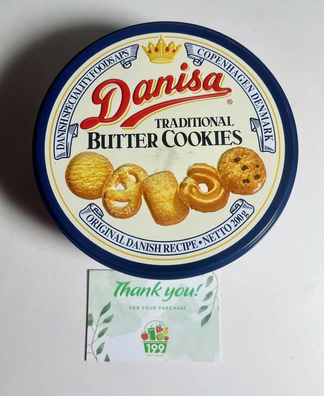  Danisa Bánh Quy Bơ - Công Thức Đan Mạch Truyền Thống Vị Bơ Đặc Trưng Giòn Tan Sang Trọng Hộp Thiếc Xanh Dương 