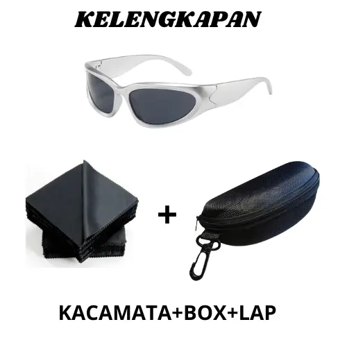 Original Y2k Photocromic Bluecromic Kacamata Gorfcore Hitam Gaya Funk Muse Glasess Wanita/Pria Vintage Untuk Unisex Sunglasses Plastik Eyewear 0
