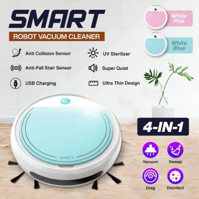 Termurah 7In1 Robot Vacuum Cleaner Pintar Dengan Sinar Uv Untuk Membersihkan 0