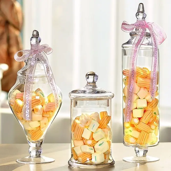 Glass Candy Jar / Toples Kaca Bening  / toples Kaca Transparan