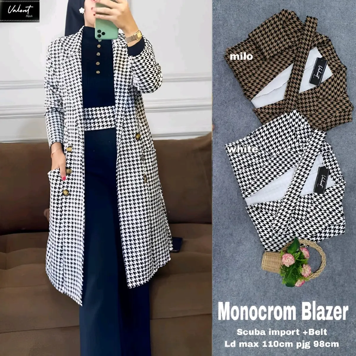 monokcrom blazer best seller bahan scuba ld 110 pb 98