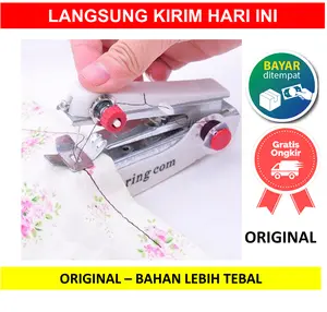 Sewing Machine Alat Mesin Jahit Tangan Mini Stapless Baju Celana Singer Staples