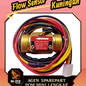 Flow Sensor Kuningan 3/4 Inch Set Kabel Dan Soket
