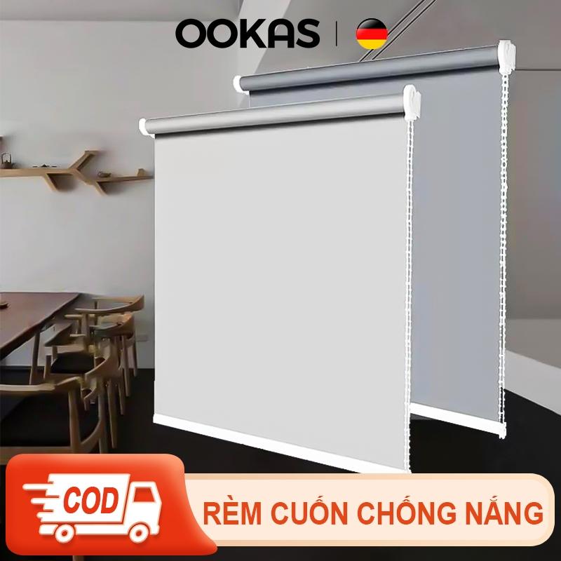 Rèm Cuốn Chống Nắng, Rèm Cuốn Loại Dày Cản Sáng 100% Đầy Đủ Phụ Kiện Lắp Đặt