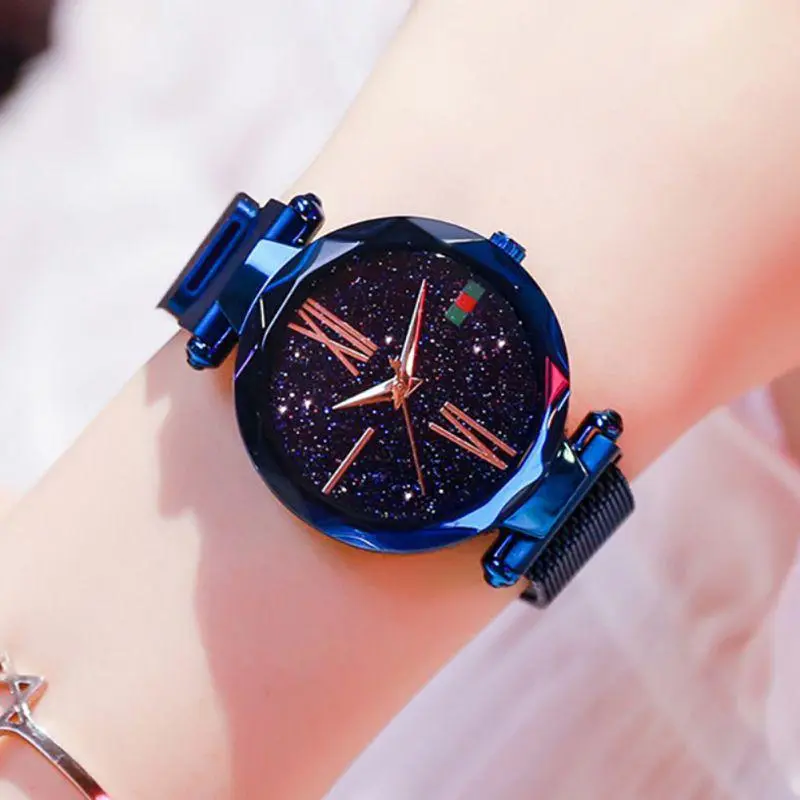 Prismatic Women's Starry Glass Sky Stainless Steel Quartz Watch Bracelet Wrist