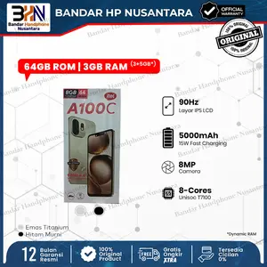 Itel A100C 3+5GB RAM / 64GB ROM - Tahan Banting - Battery 5000mAh - Garansi Resmi