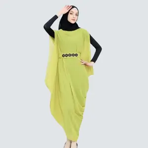 Kaftan Rinjani Outer Lebaran Kondangan Resmi Dewasa Panjang 125cm Bahan Diamon
