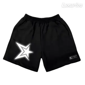 Luxurious - Boxer Reflektif Nyala Bintang Hitam Boardshort | Celana Pendek