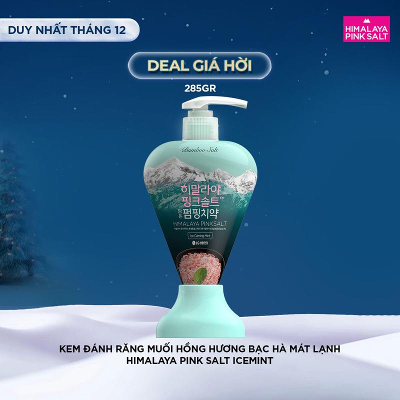   LG Daily Beauty Official  Kem đánh răng muối hồng hương bạc hà mát lạnh Himalaya Pink Salt Icemint 285g 