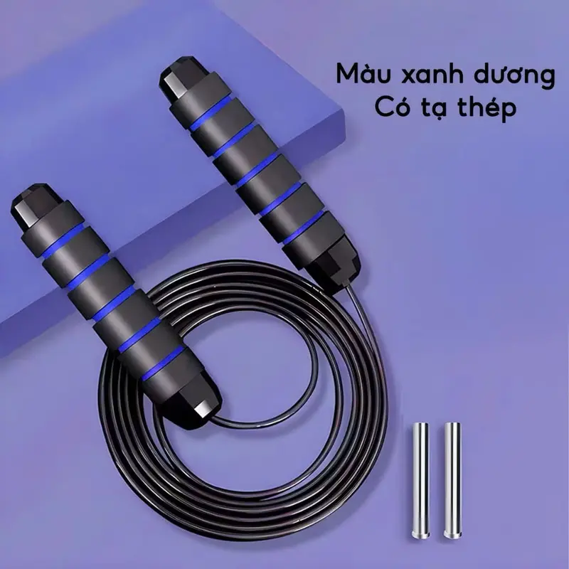 Dây Nhảy Thể Dục Lõi Thép Tập Thể Lực Có Tạ Sắt Dài 2,7m Nhảy Dây Tốc Độ Giảm Cân  Chống Trượt Nhiều Màu Lựa Chọn 7