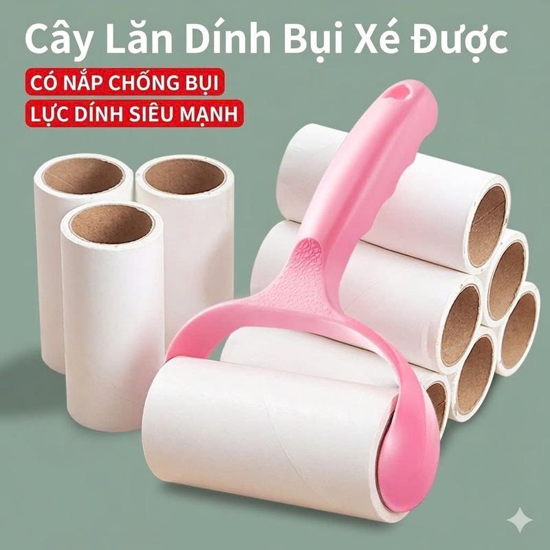Cây Lăn Bụi Làm Sạch Quần Áo, Ga Giường, Sofa - Lõi Lăn Bụi 16cm - Cây Lăn Bụi…