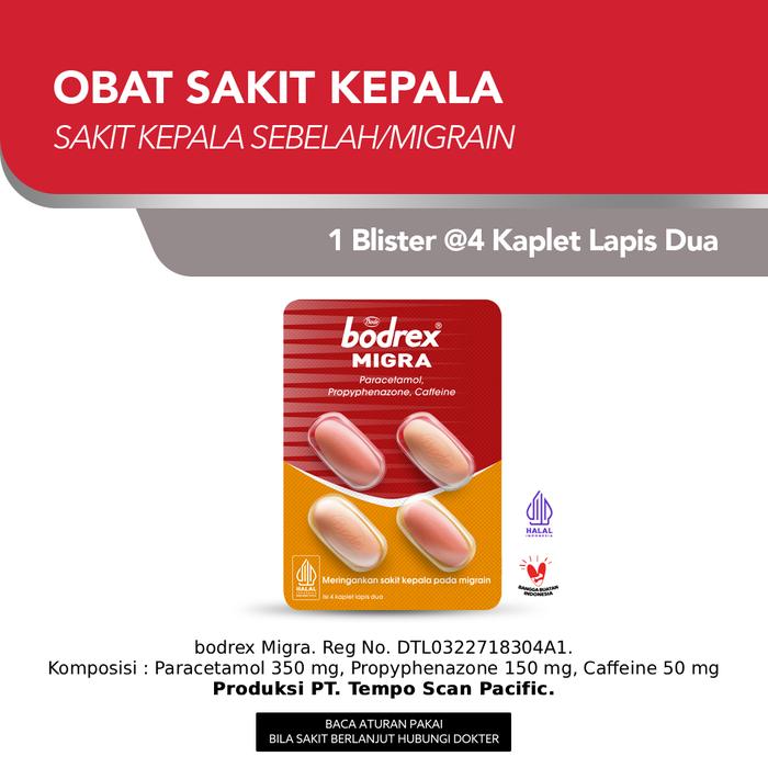 Gambar Bodrex Migra 1 Blister @ 4 Tablet  [Exp : 02.2029] dari TempoStore Kota Administrasi Jakarta Timur Tokopedia
