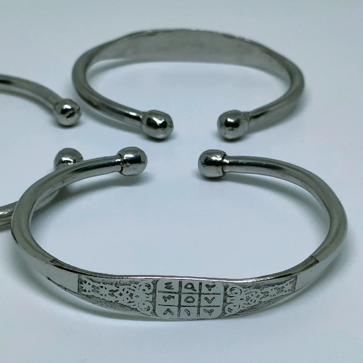 Gelang Stainless Pentol Tebal Rajah Aksara 15 / Isim 15 Pria Wanita Kecil  _ Remaja Dewasa _ Jumbo