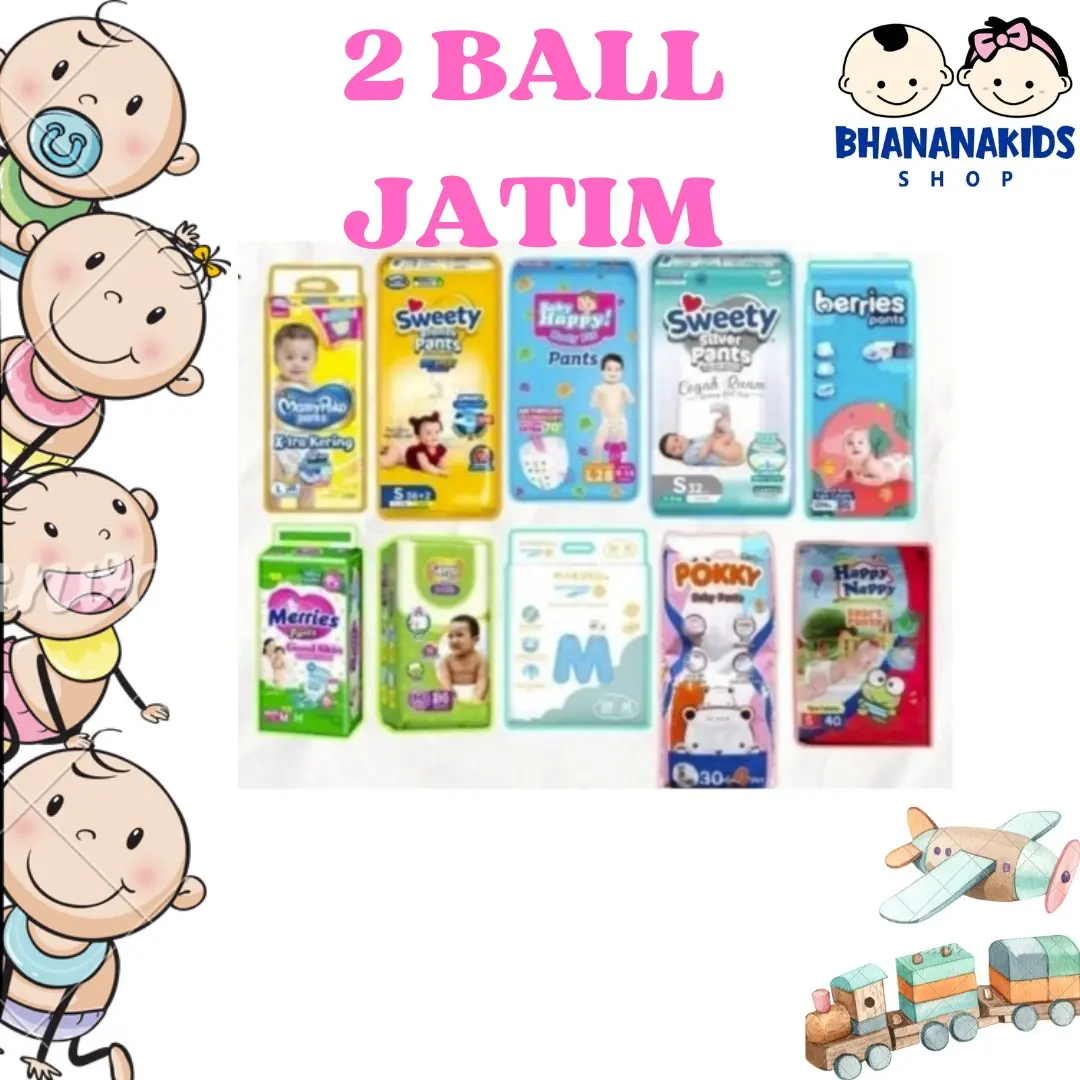 (2ball JATIM) MAMYPOKO DAN MERK POPOK BAYI LAINNYA PAKET 2BALL Diapers