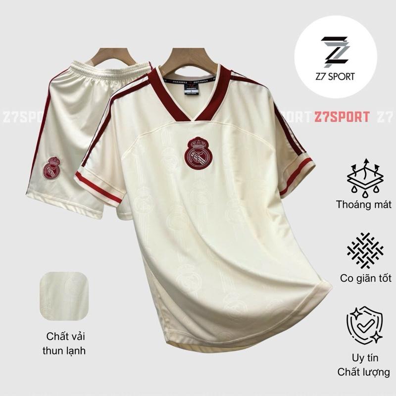 Tổng hợp bộ quần áo bóng đá đồ đá banh REAL 2025 logo THÊU vải thun lạnh cao cấp loại I Top Sport