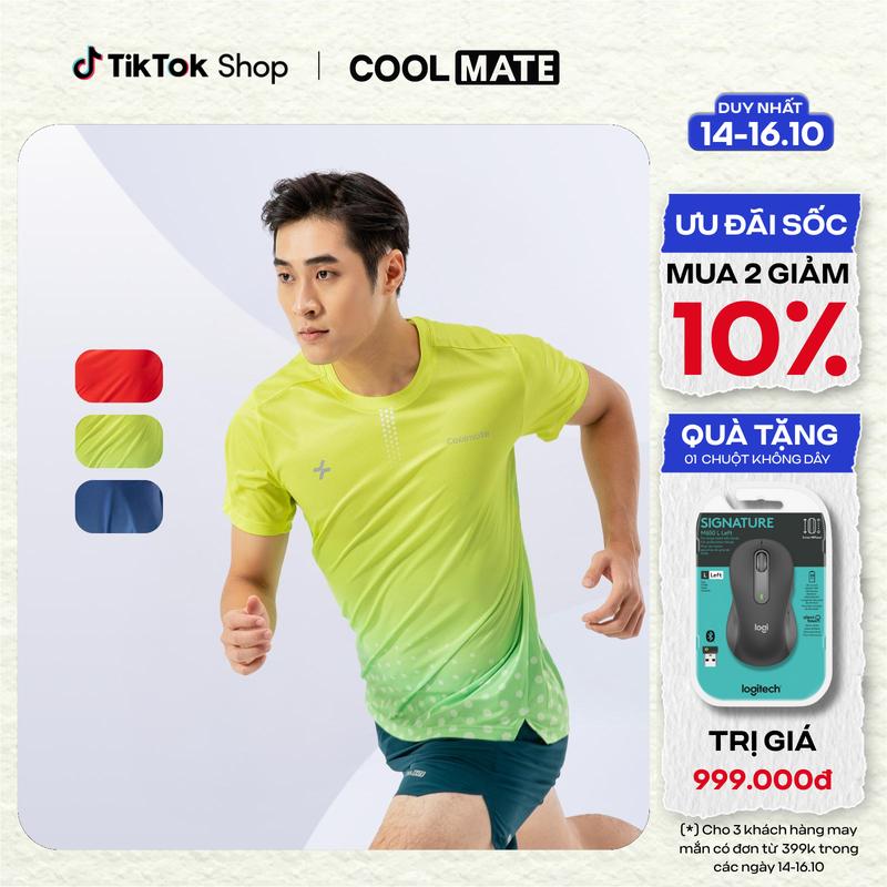 Áo Thun Nam Chạy Bộ Graphic Dot Thoáng Khí - Coolmate