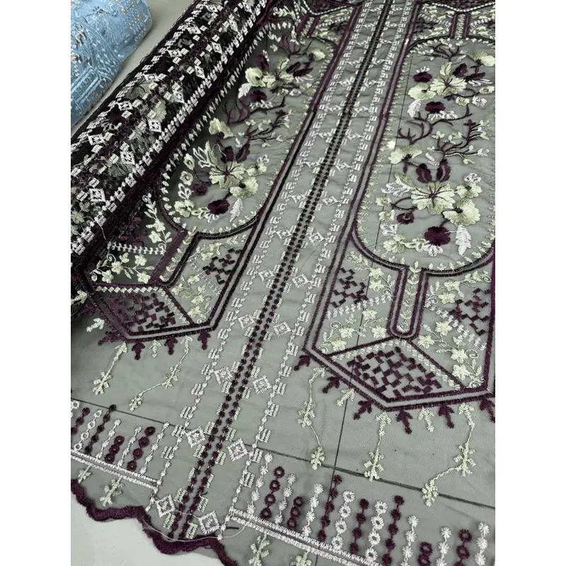Kain Tile Bordir Multi Collor Harga Per KOTAK (+-34cm) - Bordir Tebal Rapih - Motif Terkini.