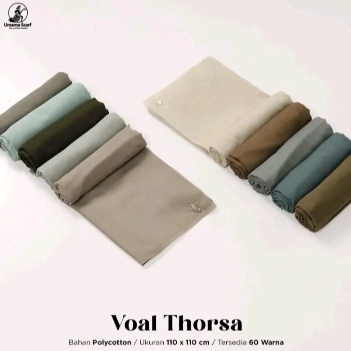 Hijab Umama Scarf Polos Voal Thorsa 100% Original Square Muslim Casual 6