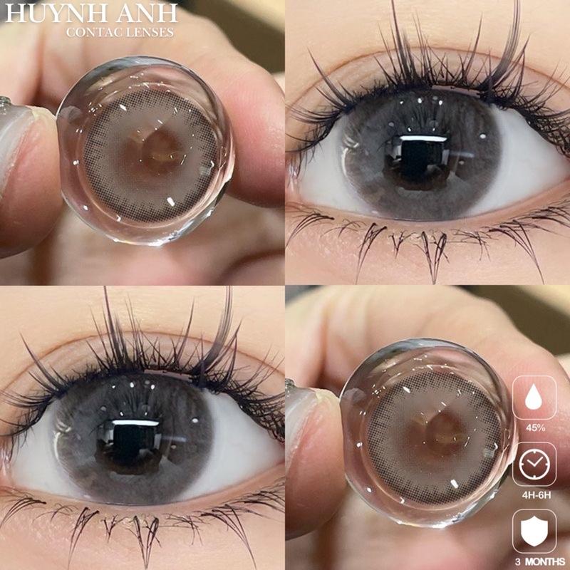 Lens Mắt Kính Áp Tròng xám tây sữa dừa coconut gray Dia 14.5mm Gdia 14.3mm Giá 1 Đôi + Kèm Khay Dụng Cụ