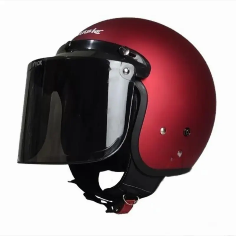 HELM BOGO RETRO CLASSIC Dewasa Busa Tebal Variasi Kaca Datar/Cembung/Pet - Kualitas Super - Motorcycle Sepeda Pelindung cewek 3