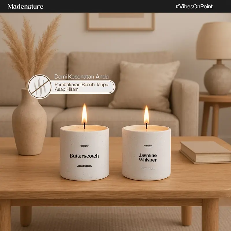 Madenature Scented Candle Lilin Aromaterapi Aesthetic – Aroma Floral Series 45gr Non Toxic - Eco Friendly 1