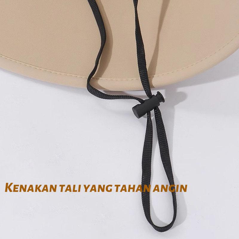 topi anti panas matahari topi wanita  topi anti uv  topi wanita korean style hijab fashion topi lebar pinggirannya besar 7
