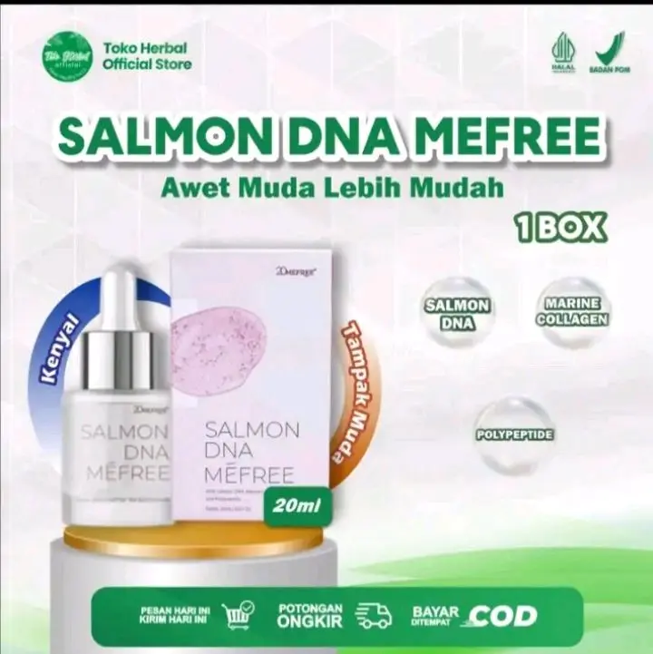 20MEFREE - ANTI-AGING SERUM SALMON DNA MEFREE/SERUM PEMBERSIH MUKA/ MUKA BERSIH/ AMAN UNTUK KULIT/PERAWATAN WAJAH TAMPAK LEBIH MUDA / MENGURANGI KERUTAN SERUM JERAWAT/ UNTUK KULIT BERMINYAK Vitamin Tetes Kering Mencerahkan 0