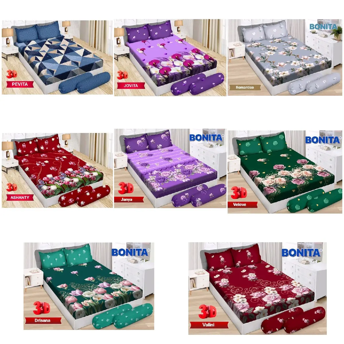 Sprei Bonita BANTAL 4 ( 180x200 ) King Size PART 2