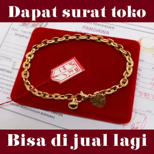 tebus murah gelang tangan emas muda motif nuri medan dapat surat toko