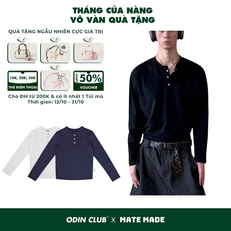 Áo thun dài tay FIT longsleeves Odin Club, Áo dài tay thời trang unisex form fit, chất liệu vải thun tăm mềm mịn