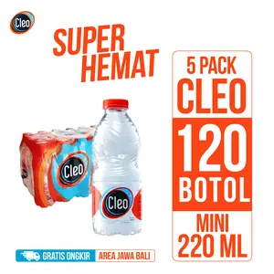 [KHUSUS AREA JAWA] Air Murni Cleo Mini 220 3D - Bundling Hemat 5 Packs