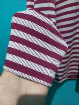 Product Review of JN- Chika Blouse Stripe Atasan  Panjang Wanita Knit Casual Baju Knitted Knitwear Crop Top Outer Cardigan Oversize kemeja  hadeed Motif Kardigan Garis Basic from ** 2