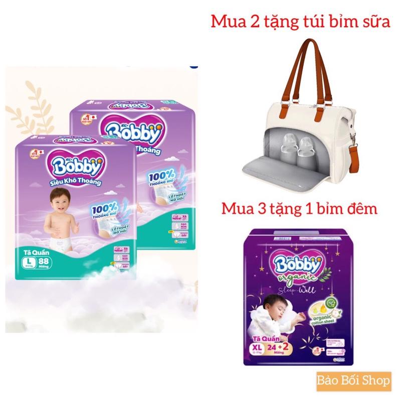 Tã quần Bobby siêu khô thoáng gói siêu tiết kiệm M96/L88/XL76/XXL70 Cho Bé