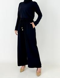 Gambar Celana Panjang Katun Ria LEZAHRASIGNATURE Wide Leg Pants size L-XXL Adem Polos Big Size fit to 95 Kg - Hitam, L dari LEZAHRASIGNATURE Kota Bandung 5 Tokopedia