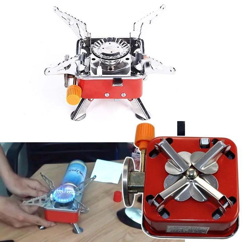 Bếp ga du lịch mini [ TẶNG DÂY DẪN GAS ] dã ngoại gấp gọn đa năng tiện lợi 6