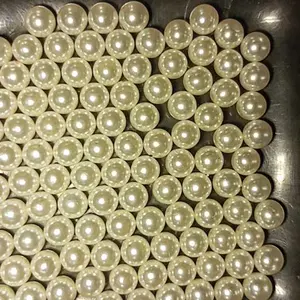 Beadia Manik Mutiara Imitasi Plastik ABS Bulat [2-18mm] Warna Putih Gading - Tanpa Lubang, Untuk Perhiasan DIY & Craft"